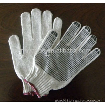 PVC dotted knitted gloves